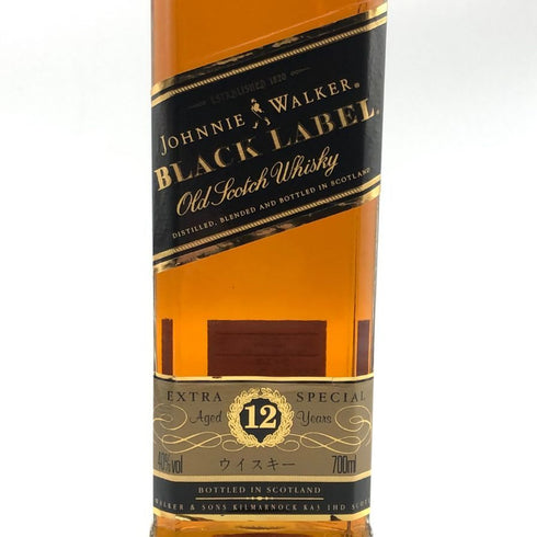 ジョニーウォーカー 12年 ブラックラベル エクストラスペシャル 黒キャップ 700ml 43% Johnnie Walker BLACK LABEL EXTRA SPECIAL スコッチウイスキー【K0】