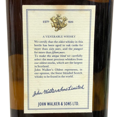 ジョニーウォーカー オールデスト ブルーラベル 15 to 60 years 750ml 43% Johnnie Walker oldest スコッチウイスキー【H3】