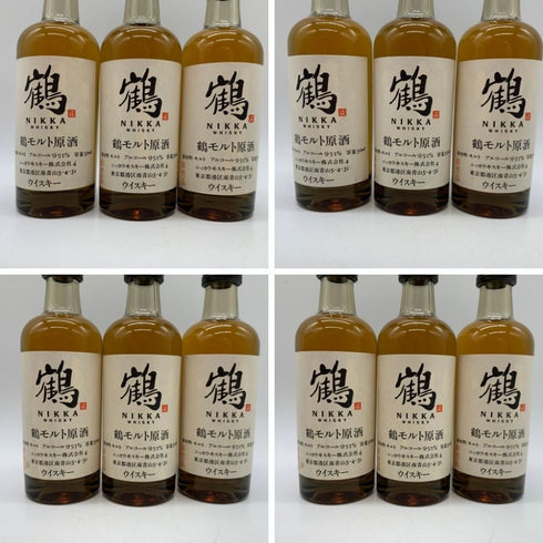 東京都限定◆ニッカ 鶴 モルト原酒 50ml 51% 12本セット NIKKA 【同梱不可】【E1】