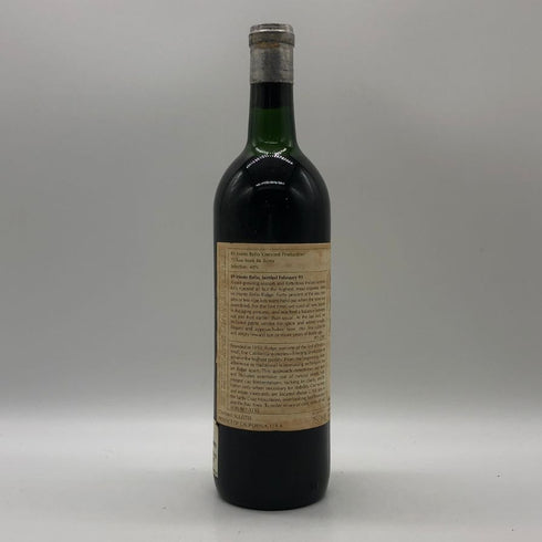 リッジ ヴィンヤーズ サンタクルーズ モンテ ベロ 1989 750ml 15% Ridge Vineyards Monte Bello カリフォルニアワイン【K4】
