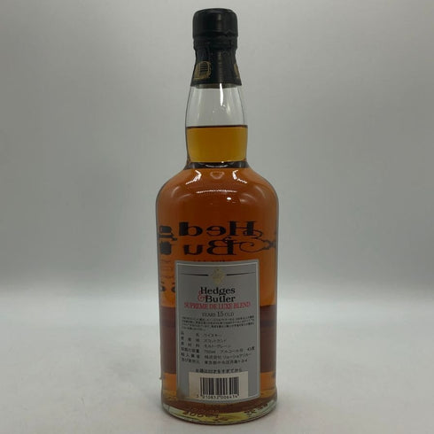 ヘッジス&バトラー 15年 750ml 43% Hedges&Butler スコッチウイスキー【H4】
