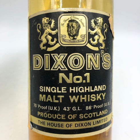 ディクソンズ No.1 シングルハイランドモルト 特級 750ml 43% DIXON`S スコッチウイスキー【H4】