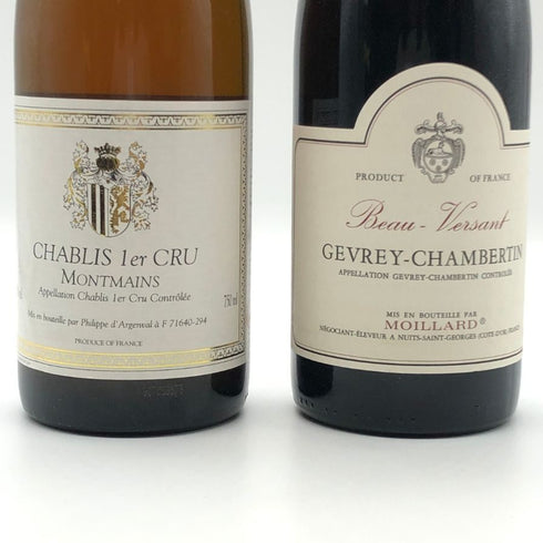 モワラール ジュヴレ シャンベルタン 1996 14% 750ml &シャブリ 1er クリュ モンマン 1996 13% 750ml ブルゴーニュワイン【G0】