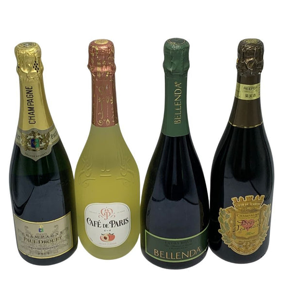 シャンパン 【4本セット】 カフェ ド パリ ピーチ 750ml 6% BELLENDA 750ml 12% Doquet Jeanmaire 750ml 12% PAUL DROUET 750ml 12.5% シャンパン【7-10】