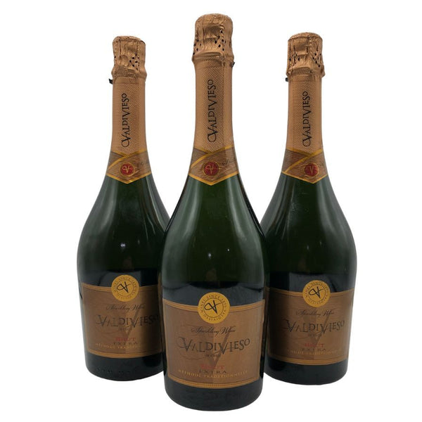【3本セット】ビーニャ バルディビエソ バルディビエソ エクストラ ブリュット 750ml 12% VALDIVIESO スパークリングワイン【20】