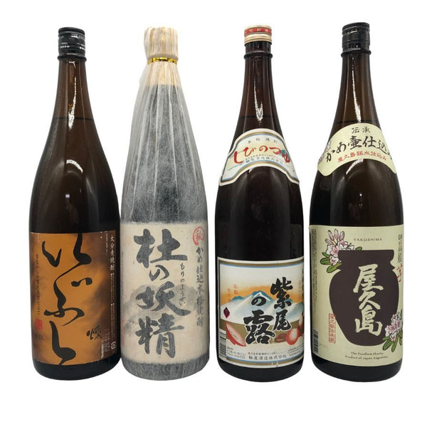 焼酎 4本セット 【紫尾の露×いぶし×屋久島×杜の妖精】 1800ml 25% 芋焼酎【7-1】