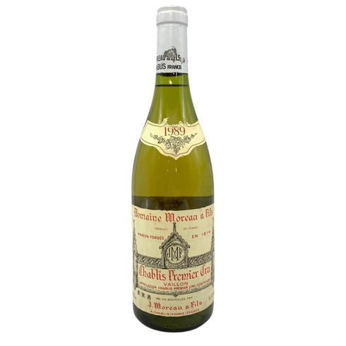ドメーヌ モロー エ フィス シャブリ プルミエ クリュ 1989 750ml 12.5% Domaine Moreau&Fils Chablis 1er Cru 白ワイン【J1】