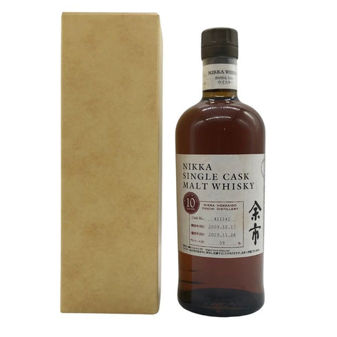 東京都限定◆ニッカ シングルカスクモルト 余市 10年 2009-2019 ウイスキー 700ml 58% NIKKA 【J2】