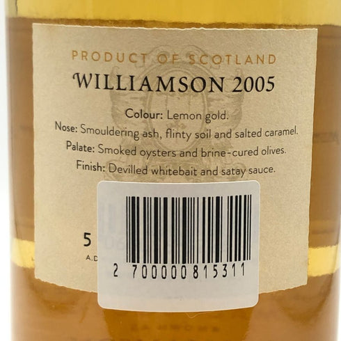 AD ラトレー ウィリアムソン 13年 2005 カスクストレングス バーボンバレル 700ml 56.4% A.D. Rattray Williamson スコッチウイスキー【G1】
