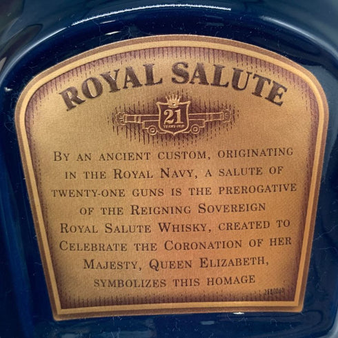 シーバス ブラザーズ ロイヤルサルート 21年 青陶器 700ml 40% Chivas Brothers ROYAL SALUTE スコッチウイスキー1355g【K1】