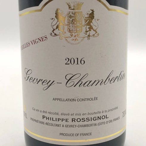 フィリップ ロシニョール ジュヴレ シャンベルタン ヴィエイユ ヴィーニュ 2016 750ml 13% PHILIPPE ROSSIGNOL ブルゴーニュワイン【W1】