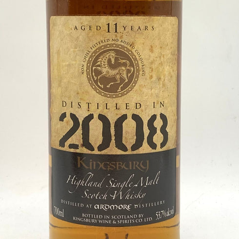キングスバリー 11年 2008 アードモア ラフロイグバレル カスクストレングス 700ml 53.7% Kingsbury Cask Strength Series Ardmore 2008 【P4】