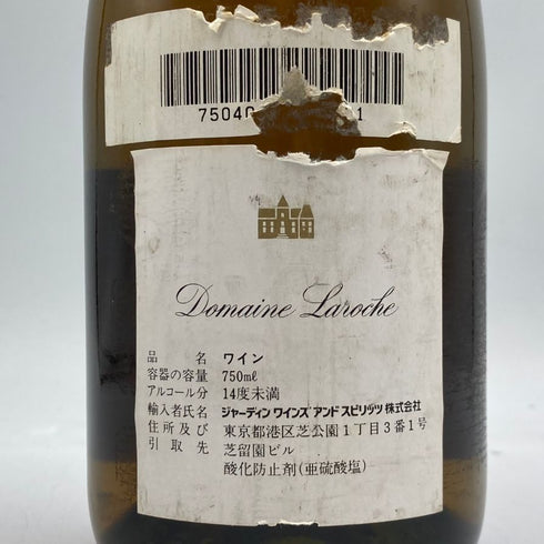 ドメーヌ ラロッシュ シャブリ プルミエ クリュ 1994 750ml 12.5% Domaine Laroche Chablis Premier Cru 白ワイン【M1】
