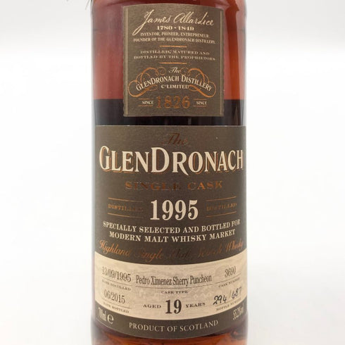 グレンドロナック 19年 1995 ペドロヒメネスシェリー パンチョン 700ml 55.2% GLENDRONACH Pedro Ximenez Sherry Puncheon スコッチウイスキー【P0】