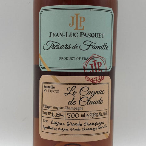 ジャン リュック パスケ トレゾール ド ファミーユ ル コニャック ド クロード LOT84 500ml 49.8% Jean-Luc Pasquet ブランデー【O0】