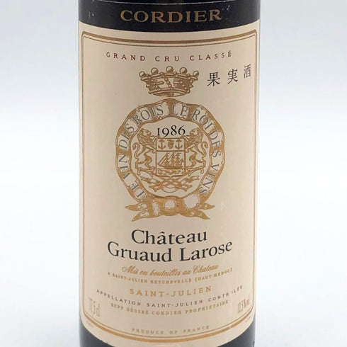 シャトー グリュオー ラ ローズ 1986 375ml 12.5% CHATEAU GRUAUD LAROSE ボルドーワイン【F2】