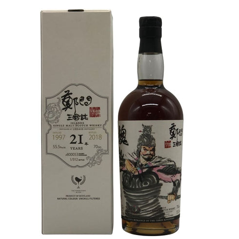 【同梱不可】ウイスキーファインド 三國志 レダイグ 21年 張遼 1997-2018 700ml 55.5% Ledaig THE WHISKYFIND スコッチウイスキー【T1】