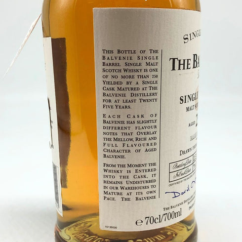 ザ バルヴェニー シングルバレル 25年 700ml 46.9% THE BALVENIE SINGLE BARREL スコッチウイスキー【L4】