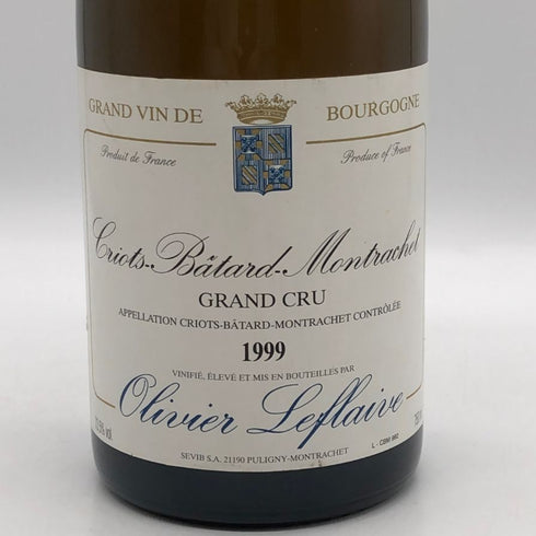 オリヴィエ ルフレーヴ クリオ バタール モンラッシェ グラン クリュ 1999 15% 750ml Olivier Leflaive Batard Motrachet Grand Cru 白ワイン【P4】