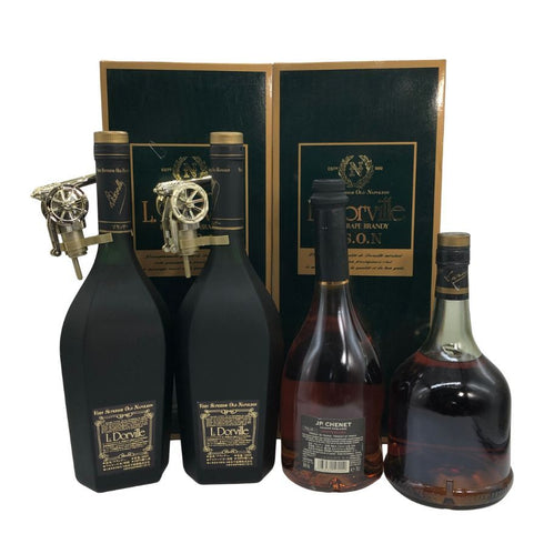 ブランデー4本セット ドーヴィル VSON 2本&ラーセン VSOP&JPシェネ XO ブランデー【MA7】