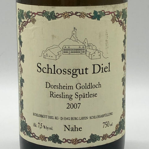 シュロスグート ディール ドルスハイマー ゴールドロッホ リースリング シュペトレーゼ ナーエ 2007 750ml 7.5% Schlossgut Diel Dorsheim Goldloch 白ワイン【H2】