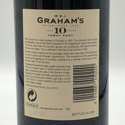 グラハム 10年 トゥニー ポート 20% 750ml Grahams 赤ワイン【W0】