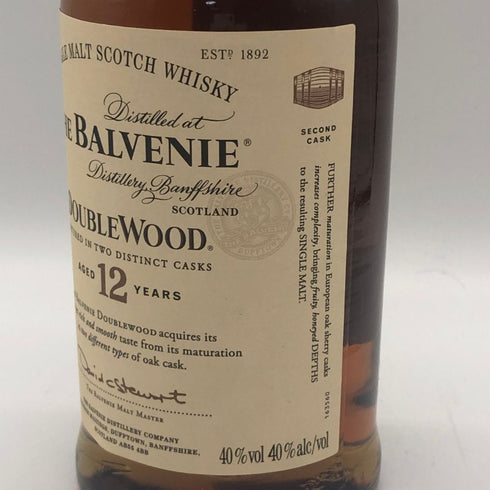 ザ バルヴェニー12年 ダブルウッド 700ml 40% THE BALVENIE スコッチウイスキー【K1】