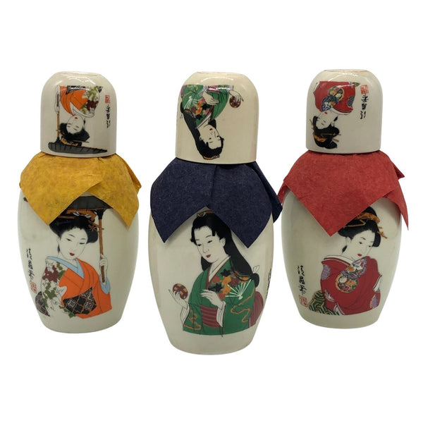 花の舞酒造 浮世絵 壺ボトル 徳利 180ml 15% 日本酒- 純米酒【L4】