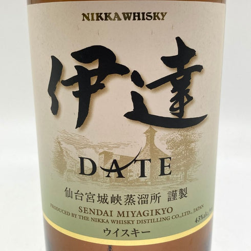 東京都限定◆ニッカ 伊達 ブレンデッド ウイスキー 700ml 43% NIKKA DATE 【W4】