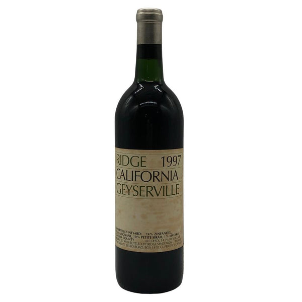 リッジ カルフォルニア ガイザーヴィル 1997 750ml 15% RidgeCalifornia Geyserville カリフォルニアワイン【S2】