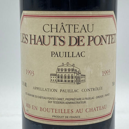シャトー レ オー デ ポンテ 1993 750ml 12.5% CHATEAU LES HAUTS DE PONTE ボルドーワイン【T1】
