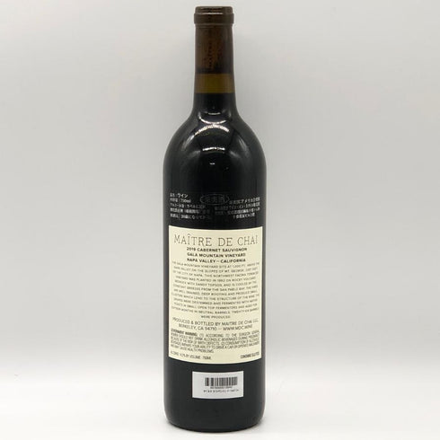 メートル ド シェ カベルネ ソーヴィニヨン ガラ マウンテン ナパ ヴァレー 2019 750ml 14.2% Maitre de Chai Cabernet Sauvignon Gala Mountain Napa Valley カリフォルニアワイン【F3】