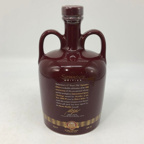 バランタイン 17年 赤陶器 60周年ボトル ウイスキー 43% 750ml Ballantine スコッチウイスキー1499g【B1】