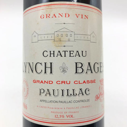 シャトー ランシュ バージュ ポイヤック 1986 12.5% 750ml CH.LYNCH BAGES ボルドーワイン【Q】