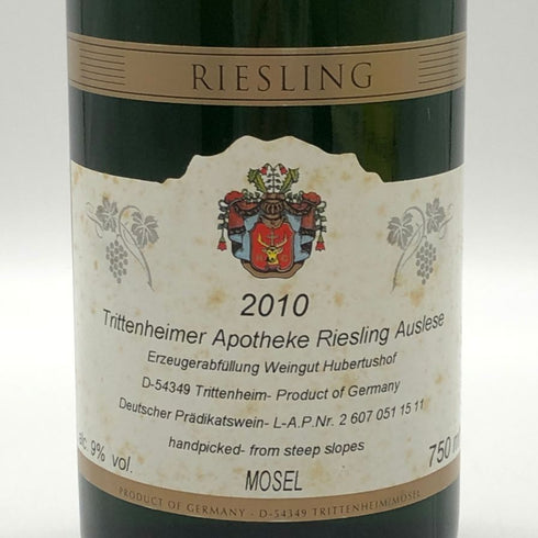 トリッテンハイマー アポテーケ リースリング アウスレーゼ 2010 モーゼル 750ml 9% Trittenheimer Apotheke Riesling AUSLESE 白ワイン【H2】