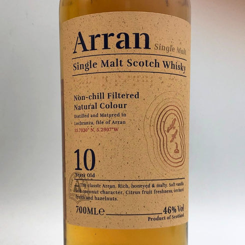 アラン 10年 ノンチルフィルタード 700ml 46% Arran スコッチウイスキー【I3】