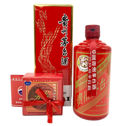 貴州茅台酒 マオタイ酒 天女ラベル 赤陶器ボトル 2016 500ml 53% MOUTAI KWEICHOW 869g【E2】