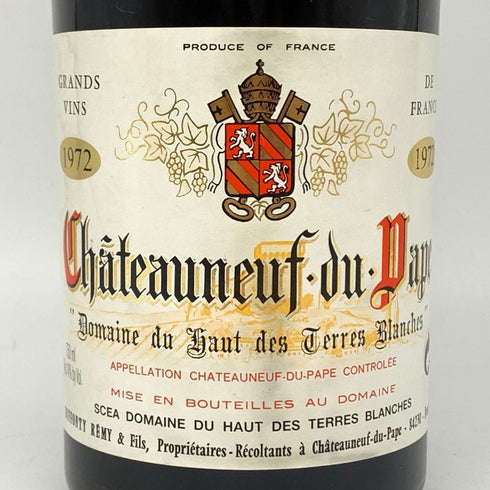 ドメーヌ デュ オ デ テール ブランシュ シャトーヌフ デュ パプ 1972 750ml 13.5% CHATEAUNEUF DU PAPE フランスワイン【E1】
