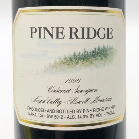 パイン リッジ ヴィンヤーズ カベルネ ソーヴィニヨン 14% 750ml 1996 Pine Ridge Vineyards カリフォルニアワイン【L2】