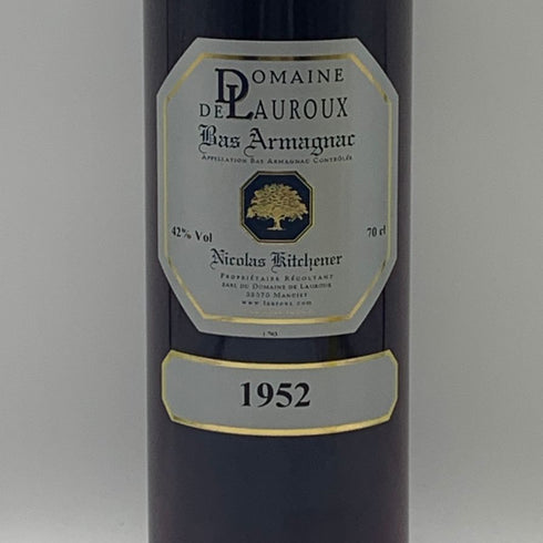 ドメーヌ ラ ルウ アルマニャック 1952 700ml 42% DOMAINE LAUROUX BAS ARMAGNAC ブランデー【Z0】