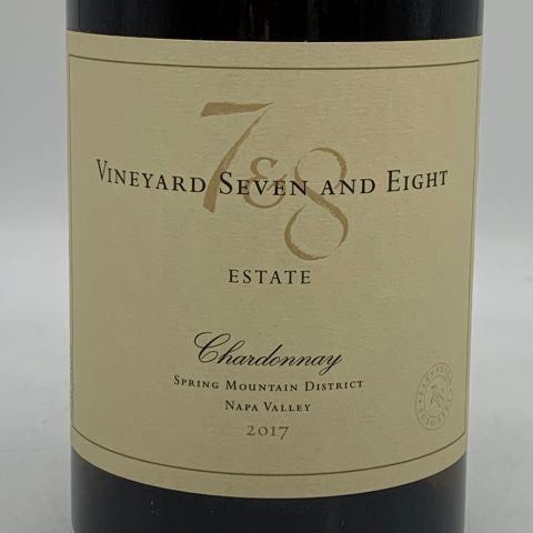 ヴィンヤード 7&8 エステート シャルドネ スプリング マウンテン ナパ ヴァレー 2017 750ml 14.2% Vineyard 7&8 Estate 白ワイン【M1】