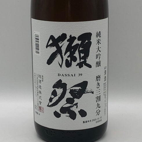 獺祭 純米大吟醸 磨き三割九分 1800ml 16% 2025年1月DASAI 日本酒- 純米大吟醸酒【O4】
