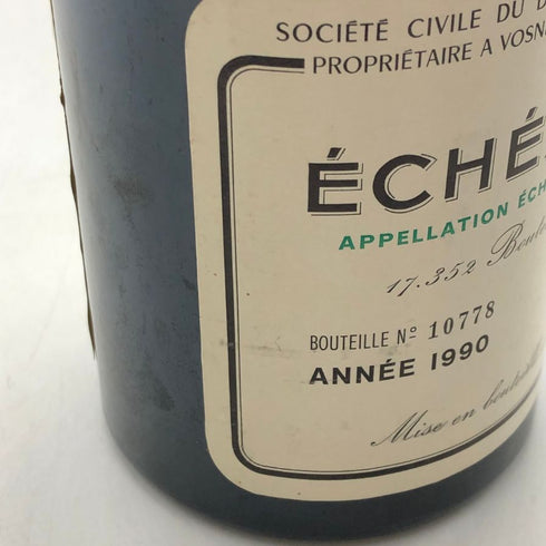 ドメーヌ ド ラ ロマネコンティ エシェゾー 1990 750ml DRC Domaine de la Romanée-Conti Echezeaux ブルゴーニュワイン【同梱不可】【AFA15】