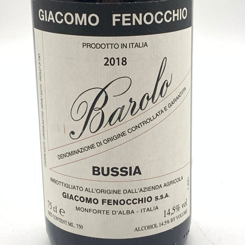 ジャコモ フェノッキオ バローロ ブッシア 2018 750ml 14.5% GIACOMO FENOCCHIO BAROLO BUSSIA 【S1】