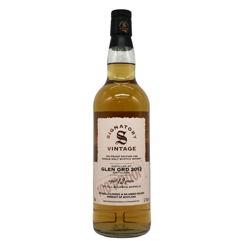 シグナトリー ヴィンテージ 100ブリティッシュプルーフ コレクション グレンオード 12年 2012 700ml 57.1% Signatory Vintage 100 Proof Glen Ord スコッチウイスキー【B4】