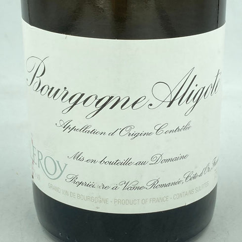 ドメーヌ ルロワ ブルゴーニュ アリゴテ 2015 750ml 12.5% Domaine LEROY Bourgogne Aligote【J1】