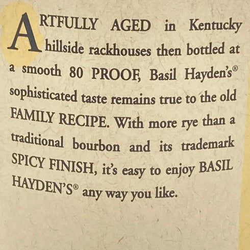 ベイゼル ヘイデン 750ml 40% ケンタッキー バーボン BASIL HAYDEN'S【U】
