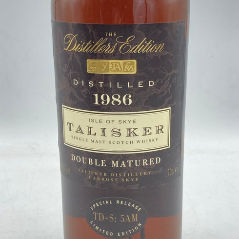 タリスカー ディスティラーズ エディション 1986 ダブルマチュアード 700ml 45% ALISKER Distiller's Edition DOUBLE MATURED【O1】