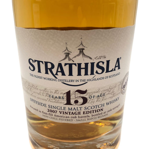 ストラスアイラ 15年 2007 エディション シングルモルト 700ml 60.3% STRATHISLA【O】
