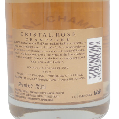 ルイロデレール クリスタル ロゼ 2012 750ml 12% LOIUS RODERER【J2】